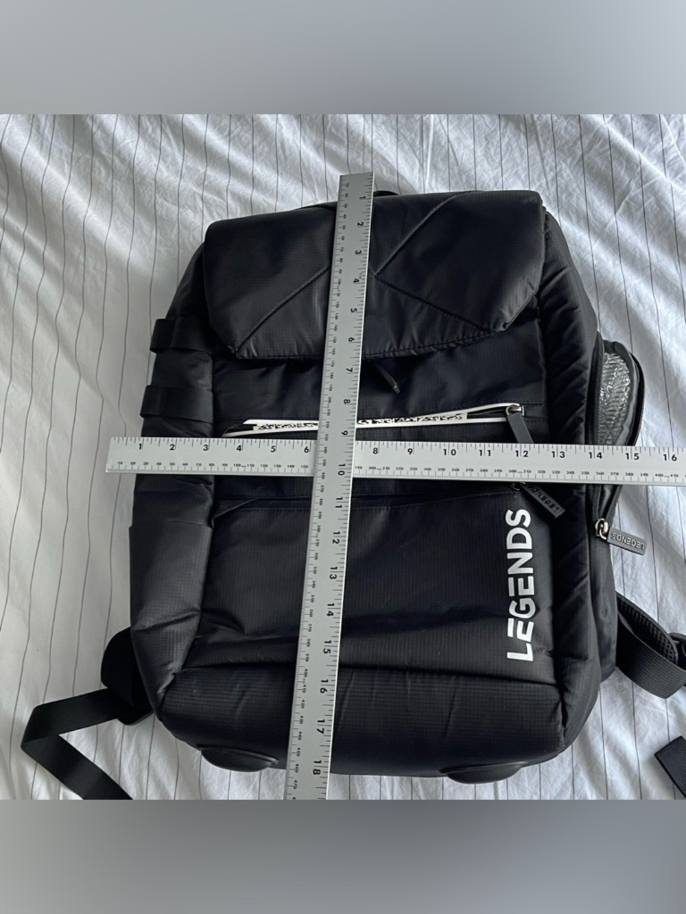 Legends workout active black backpack travel weekender laptop men’s - Picture 10 of 11